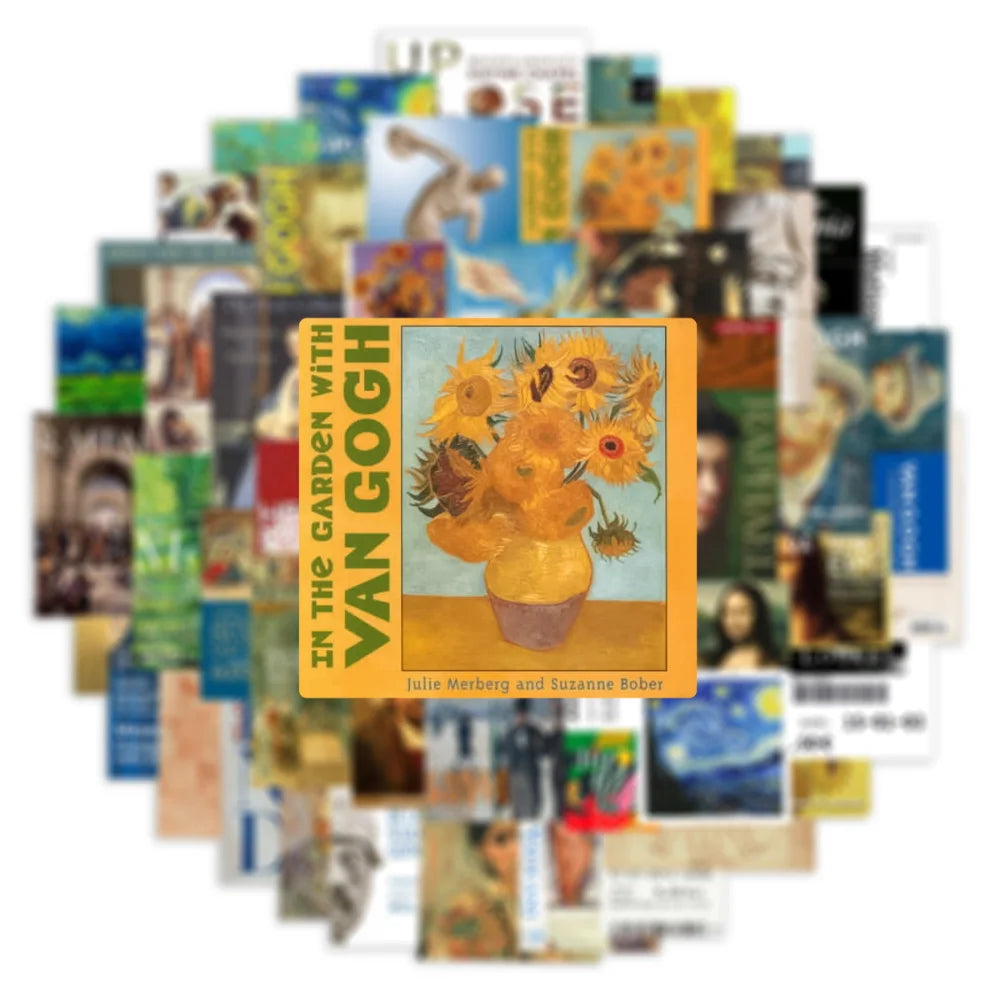 10/50Pcs Oil Painting Style Art Pattern Artist Van Gogh Stickers for Laptop Phone Guitar Suitcase Notebooks Motorcycle Sticker