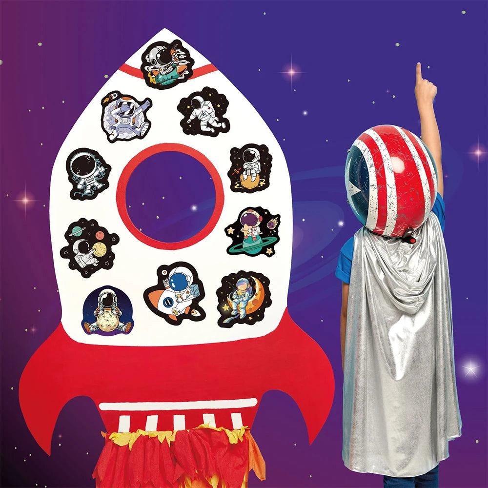 10/30/50/100pcs Funny Cartoon Cute Out Space Astronaut Stickers Laptop Notebook Phone Guitar Aesthetic Sticker Decal Kids Toy