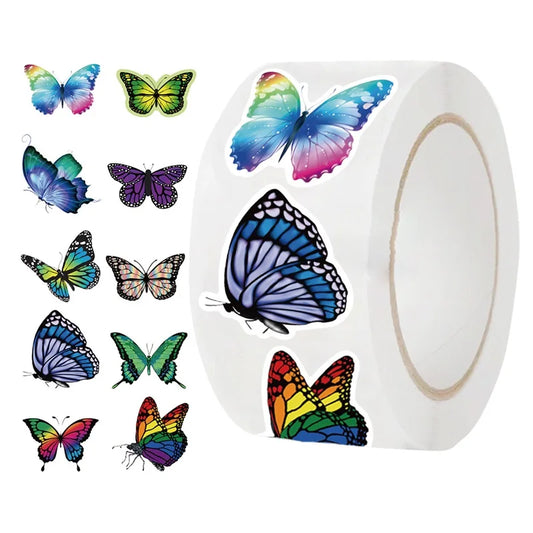 500PCS Butterfly Thank You Stickers for Scrapbooking