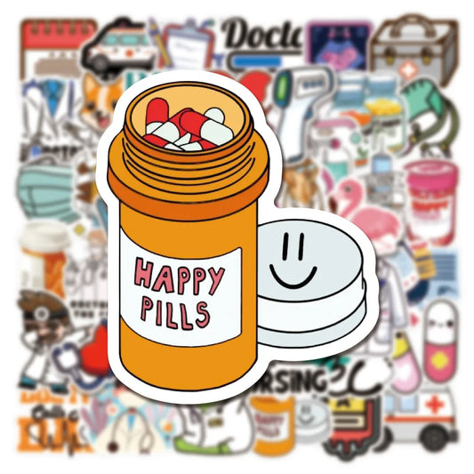 Cartoon Doctor Stickers 10/30/50PCS for Laptop Phone Luggage Notebook Car Kids Toys Wholesale