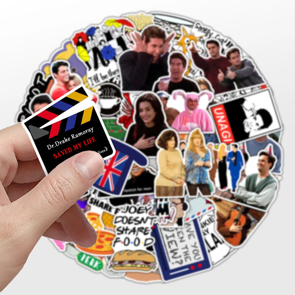 10/30/50PCS Classic TV Show Friends Sticker Packs