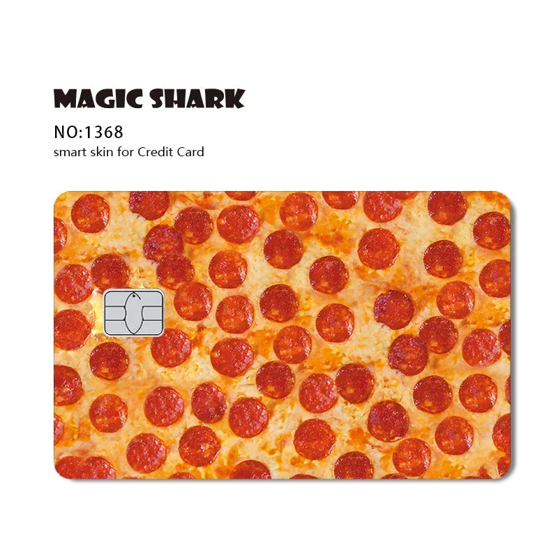 Magic Shark Pizza Fox Card Sticker Waterproof No Fade