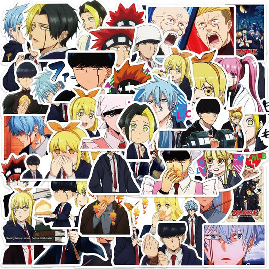 Mashle: Magic and Muscles Anime Stickers (50pcs) for Laptop, Phone, Car, Notebook, Water Bottle, Fridge