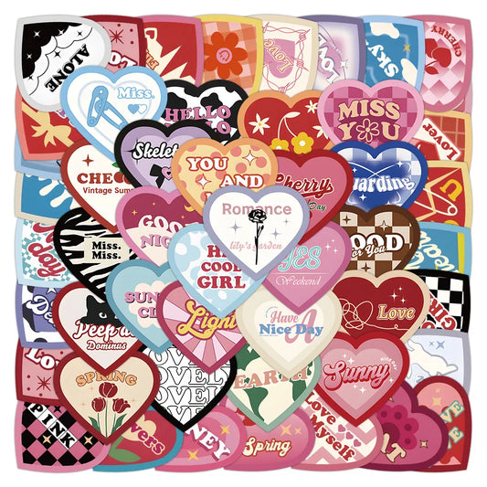 Creative Love Cartoon Stickers Waterproof for Car Phone Laptop Helmet 10/30/50pcs