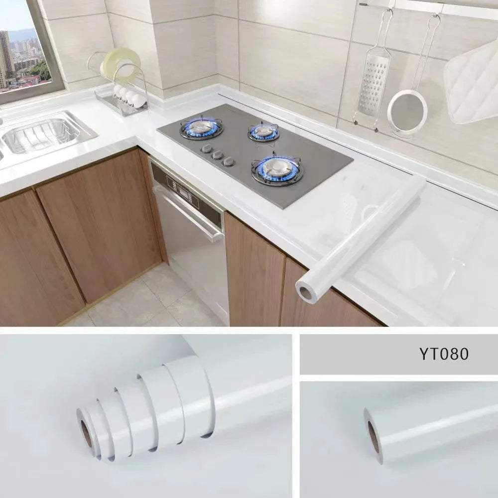 Marble Oil-Proof Waterproof Self-Adhesive Kitchen Wallpaper