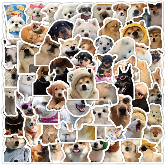 MEME Dog Puppy Stickers Pack - Cute, Funny, Kawaii Decals for Laptop, Phone, Suitcase, Kids Toys