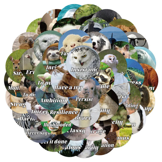 Inspirational Animal Stickers Waterproof for Laptop, Phone, Guitar, Skateboard