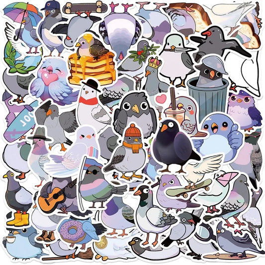 Kawaii Pigeon Stickers 10/30/50PCS Kids Stationery Decor