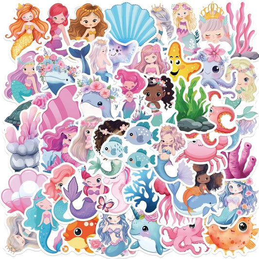 Mermaid Stickers Set: Kids Stationery & Scrapbooking