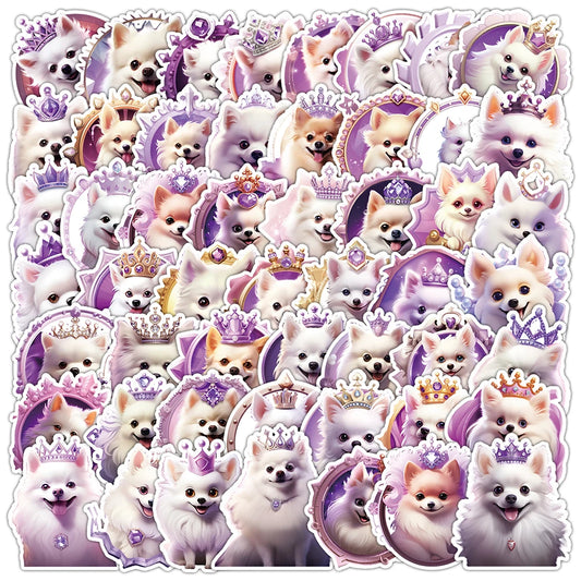 Kawaii Poodle Dog Stickers - 10/30/50pcs Cartoon Decals for Fridge, Phone, Bike, Kid Toy
