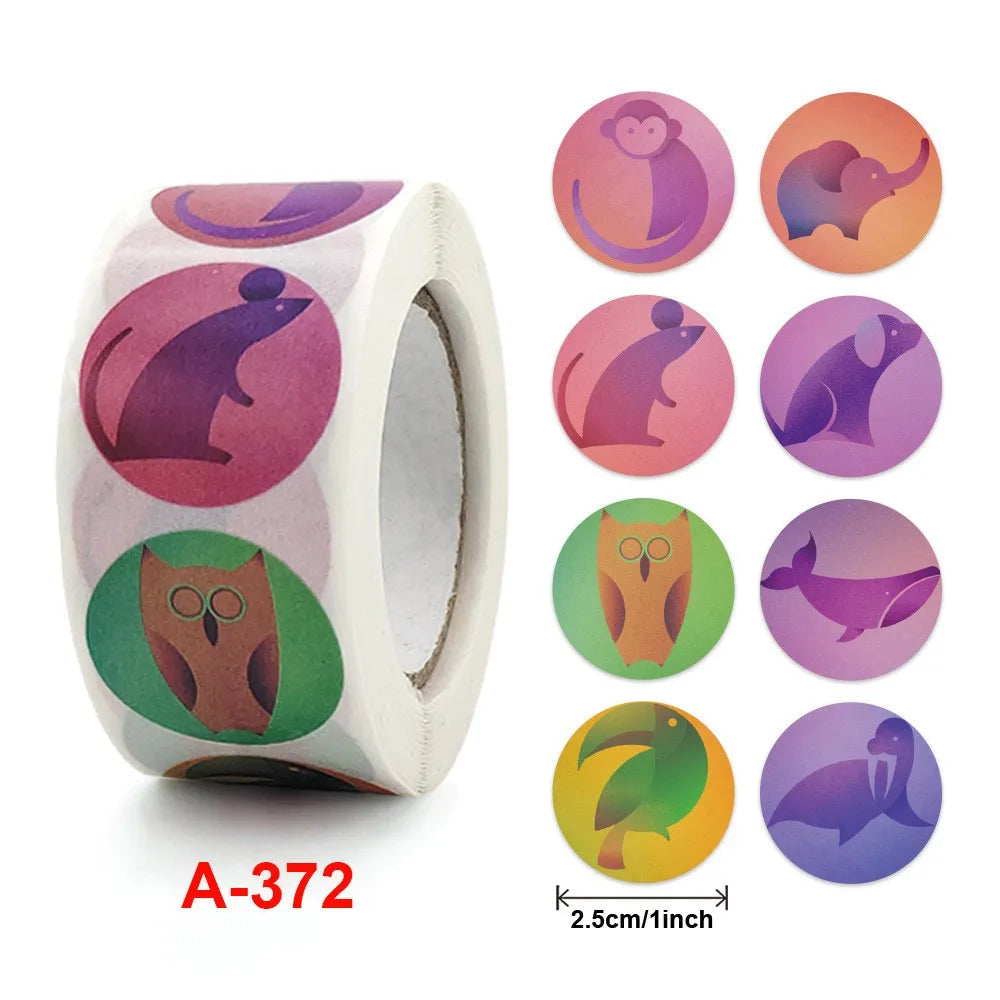 50-500pcs Cartoon Animal kids Sticker Cute Toy Game Sticker DIY Gift Sealing Label Student Decoration Stationery Notebook Supp