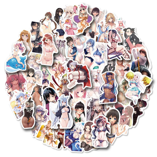 Anime Hentai Waifu Bunny Girl Stickers Decal for Laptop Luggage Car Otaku Toys