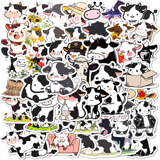 Cute Cow Stickers 10/30/50PCS Kids DIY Scrapbooking Supplies