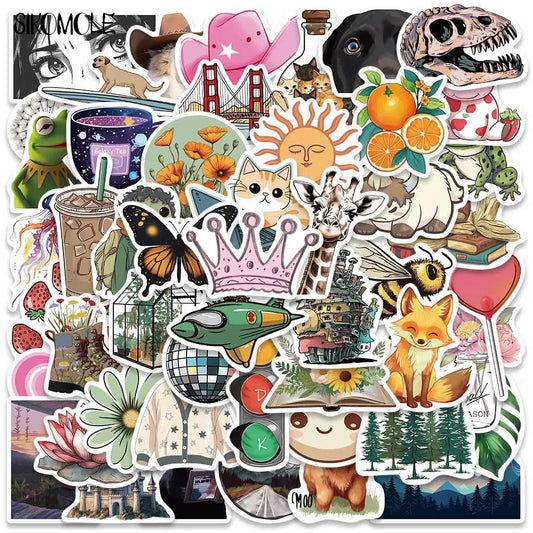Cartoon Graffiti Stickers Pack for Luggage, Guitar, Fridge, Laptop, Kids Decals