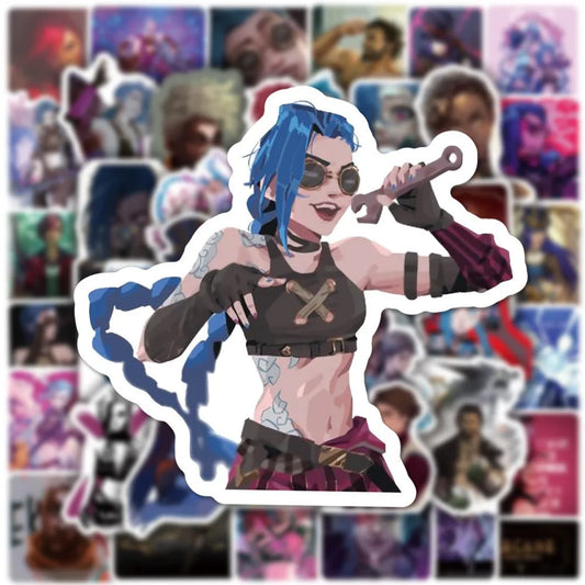 Arcane League of Legends Stickers Pack: DIY Toy, Laptop, Guitar, Car, Bike, Skateboard