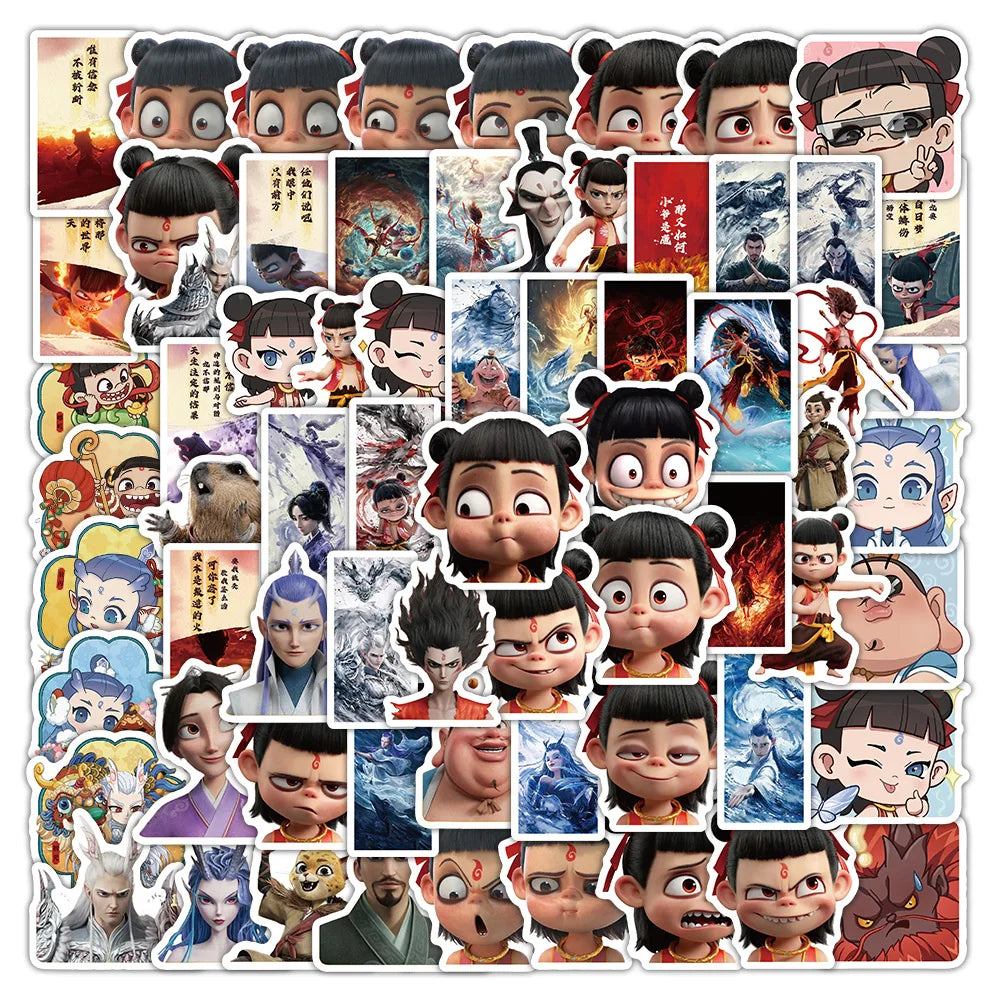 80pcs Cartoon Magic Graffiti Stickers for Helmet, Desktop, Wall Decoration, DIY