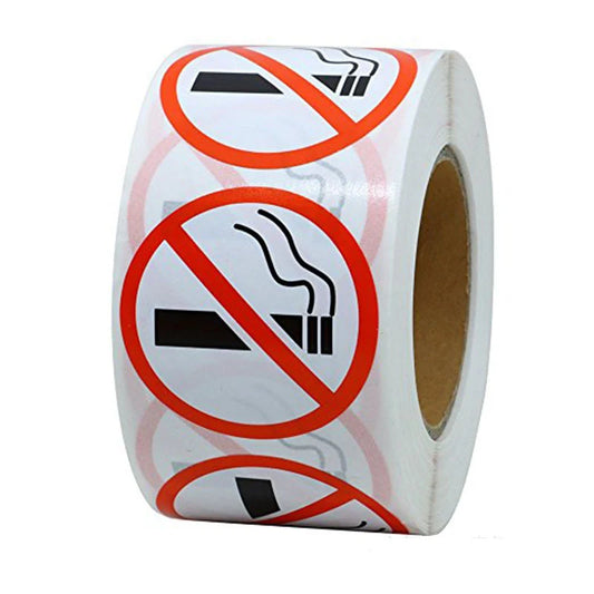 500pcs/roll Danger Sticker Art Paper Funny No Smoking Warning Decal Wholesale Superior Quality