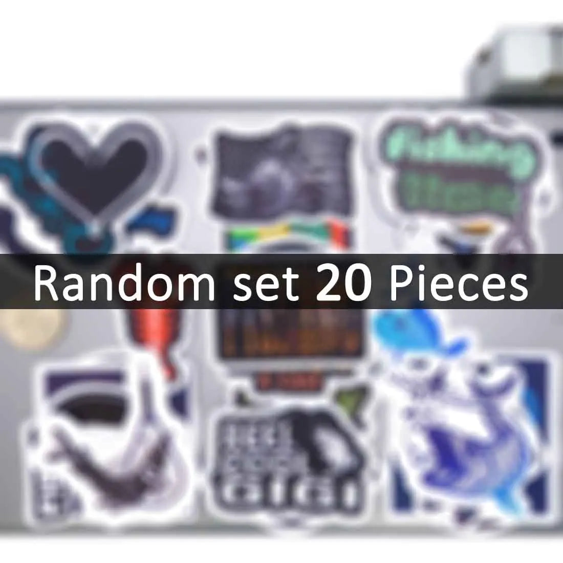 20/30/50Pieces Go Fishing Funny Graffiti Fisherman Style Stickers for Boat Fish Tank Luggage Car Motorcycle Phone Laptop Sticker