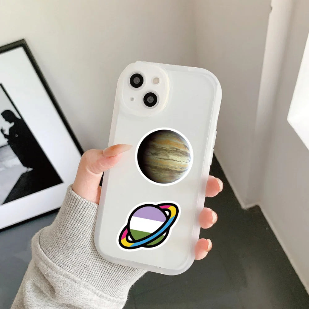 10/50PCS Space DIY Planet Sticker Notebook Trolley Case Bike Scooter Waterproof Graffiti Gift Toy Sticker Wholesale