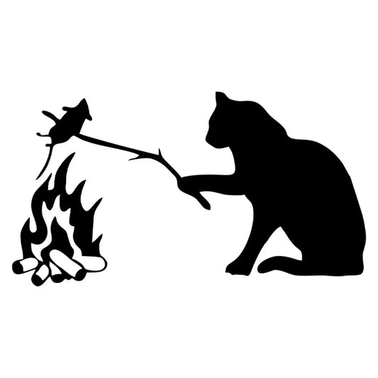 car sticker Cat fries a mouse waterproof cool waterproof removable decal self-adhesive car auto sticker