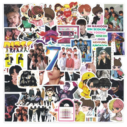 50pcs Boy Band Stickers for Suitcase, Water Bottle, Phone, Laptop, Scooter, Fridge