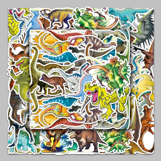 50pcs Cartoon Dinosaur Graffiti Stickers for Helmet, Wall, DIY Decoration