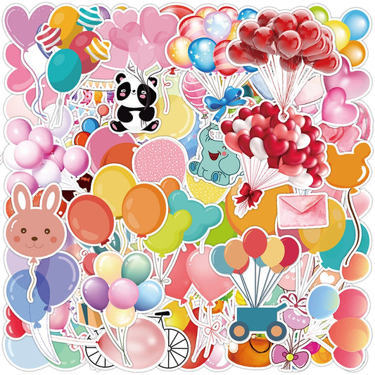 Balloon Animal Stickers 10/30/50pcs Party Decoration Kawaii Wall Decals DIY Phone Notebook Fridge Suitcase