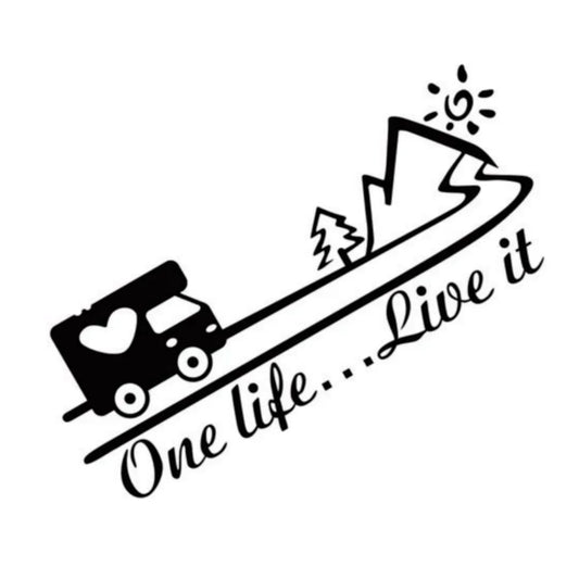 One Life Live It Van Camper Decor Decal Vinyl Vanlife Decoration For Truck Camper RV Caravan Body Accessories Car Sticker