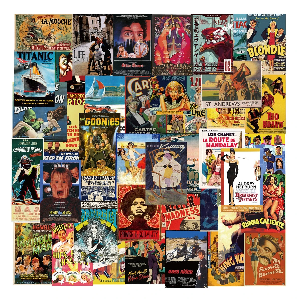 Classic Vintage Movie Poster Sticker Packs