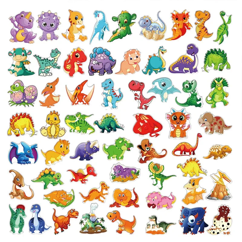 10/30/60PCS Cartoon Dinosaur Sticker Aesthetic PVC Children's Korean Stationery School Supplies Decoration Scrapbooking for Kids