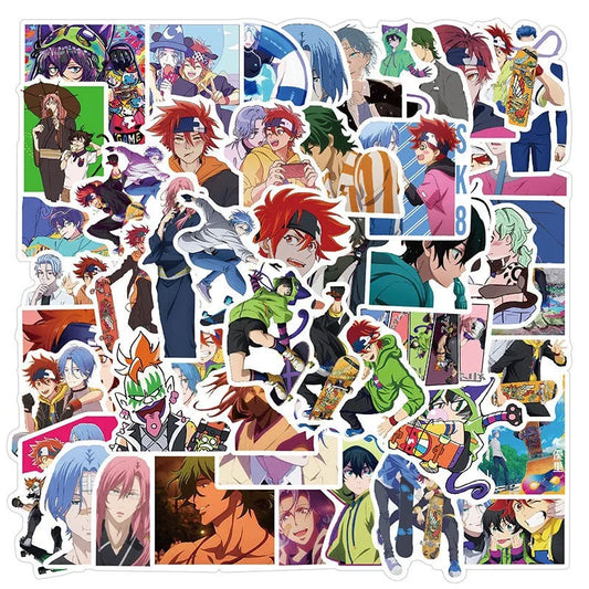 50pcs SK8 Anime Cartoon Stickers for Laptop, Phone, Car, Scooter, Water Bottle, Suitcase, Refrigerator