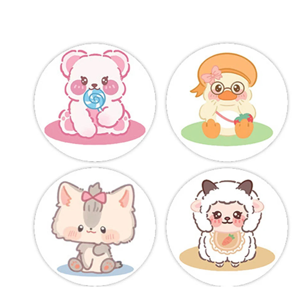 100-500pcs Cartoon Animal Children Sticker Label Cute Toy Game Adhesive Labels Sticker DIY Gift Sealing Label Decoration