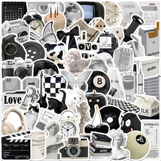 PVC Graffiti Stickers: Aesthetic DIY Scrapbook Set