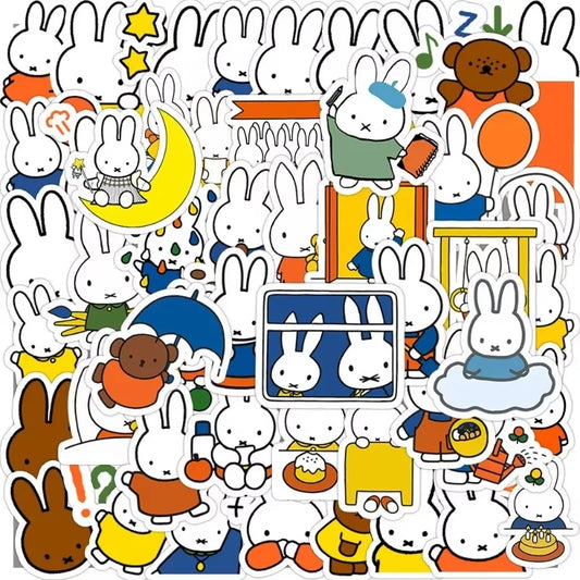 Miffy Graffiti Stickers Pack for Laptop, Phone, Scooter, Water Bottle, Suitcase, Stationery, Fridge