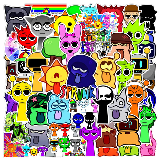 52Pcs Cute Incredibox Stickers Waterproof Decals