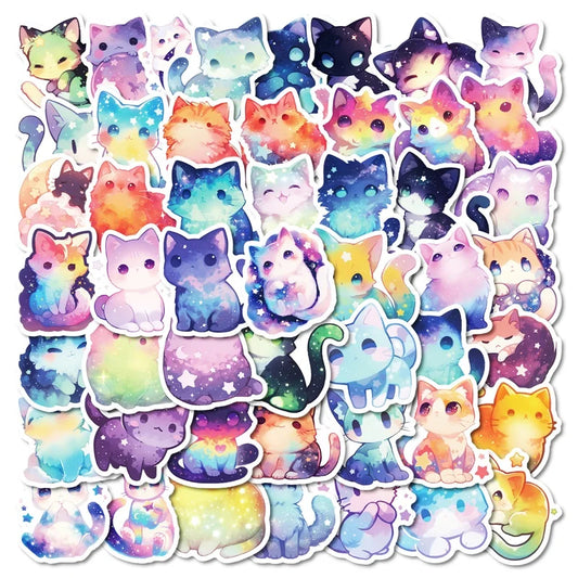 Cute Star Cat Stickers 10/30/50PCS Scrapbooking Supplies