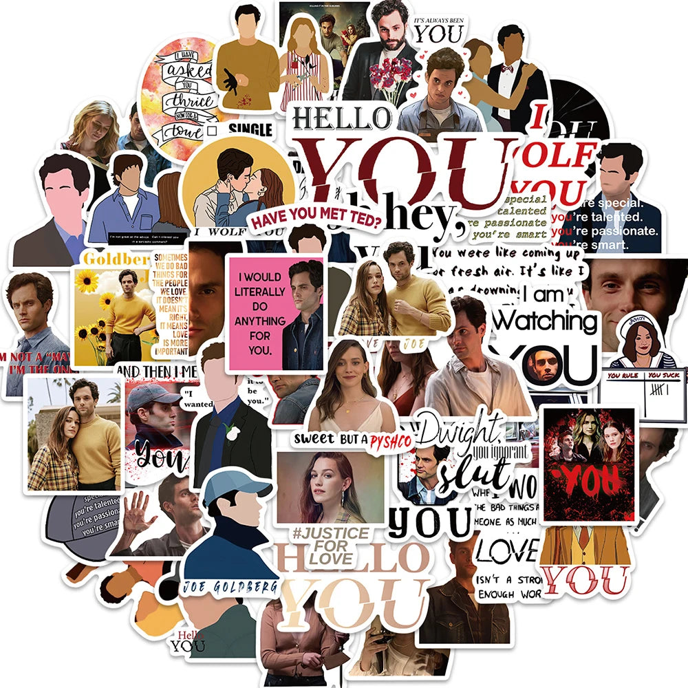 10/30/52pcs TV Show “YOU” Sticker Packs