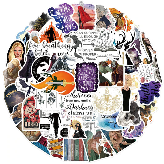 Throne of Glass Cartoon Stickers for Laptop, Skateboard, Notebook, Fridge - 10/30/50PCS Decals