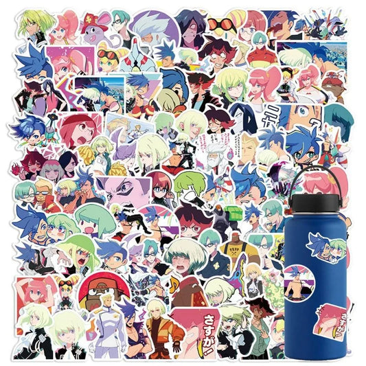 PROMARE Cartoon Stickers 100pcs for Laptop, Phone, Scooter, Water Bottle, Suitcase, Refrigerator