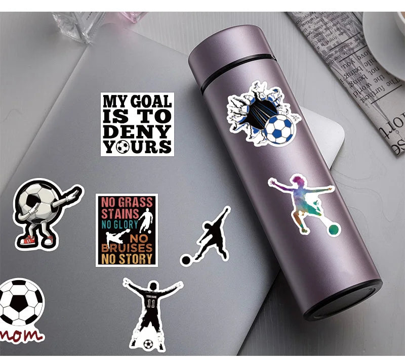 50 Pcs/Set Football Soccer Graffiti Stickers for Laptop Phone Luggage Notebook Decal Decoration Scrapbook Sticker Kids Gift