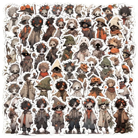 60pcs Scarecrow Cartoon Stickers for Suitcase, Water Cup, Stationery, Phone, Car, Scooter, Laptop, Refrigerator Decor