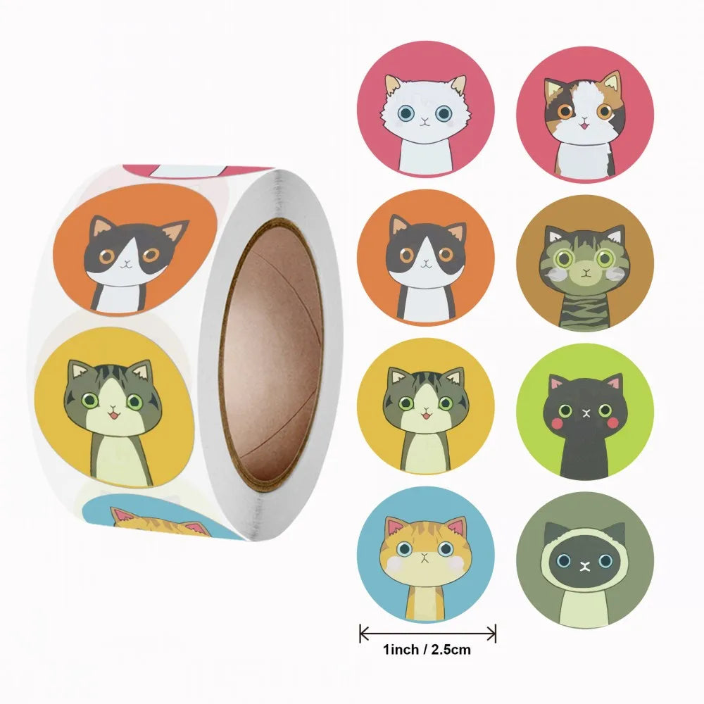 50-500pcs Cute Cartoon Animal Decoration Sticker Cake Label Birthday Wedding Party Sticker Envelope Office Stationery Kids Gift