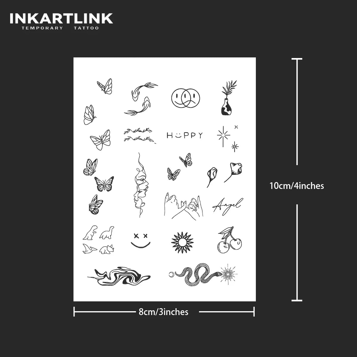 Mini pattern Temporary Tattoo,Lasts To 15 Days New Technology Magic Waterproof Semi Permanent Sticker.
