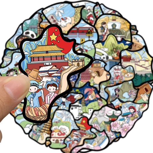 Travel Stickers 10/20/40pcs Aesthetic Landscape Decals for Notebook, Fridge, Guitar, Phone, Bike