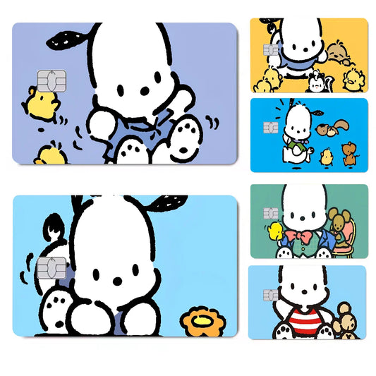 Pochacco Anime Card Sticker Set - 4 Pcs Ultra Thin Skin