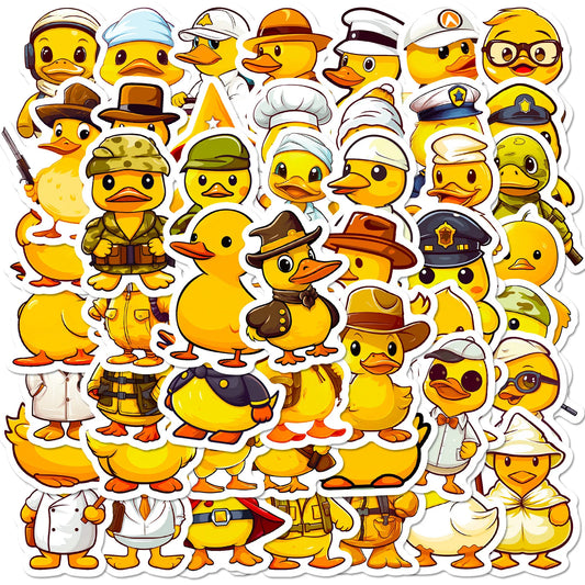 Little Yellow Duck Stickers for Scrapbooking, Phone, Laptop, Luggage, Car, Skateboard, Helmet, Bottle - 10/25/50pcs