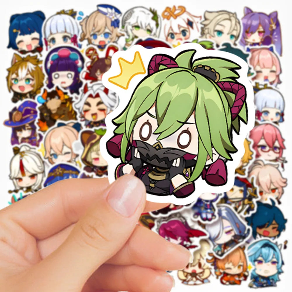 10/30/50PCS Anime Game Genshin Impact Stickers For Kids Kawaii Decals DIY Skateboard Notebook Laptop Phone Bike Car Sticker Toys