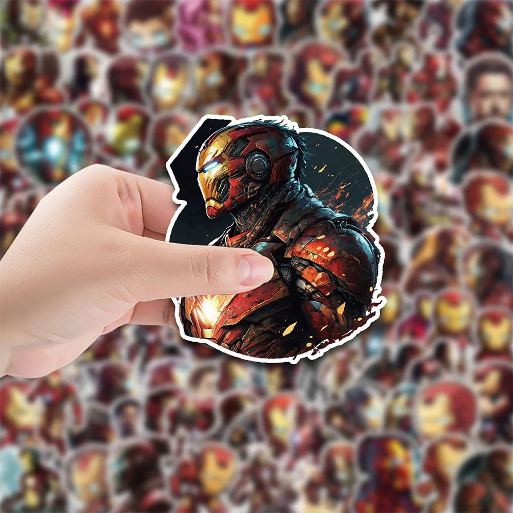 10/30/50/100pcs Cool Disney Marvel Avengers Iron Man Stickers Decals Skateboard Laptop Phone Car Suitcase Waterproof Sticker Toy