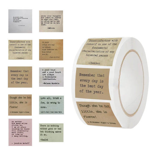 500pcs Motivational Bible Stickers Aesthetic Reward Decals for Laptop Luggage Scrapbook Notebook Phone Sealing Label Sticker