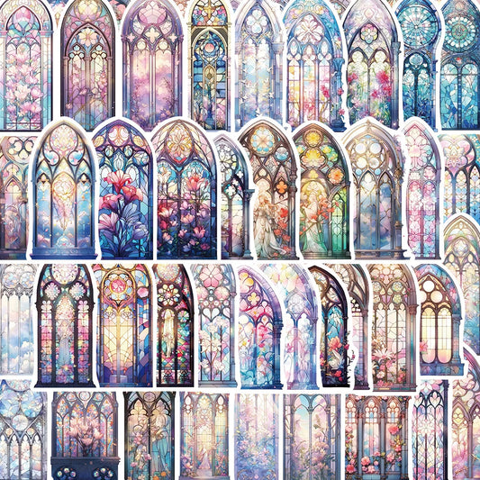 INS Style Church Glass Stickers Waterproof Decals Cartoon Laptop Phone Scrapbook 10/30/50pcs